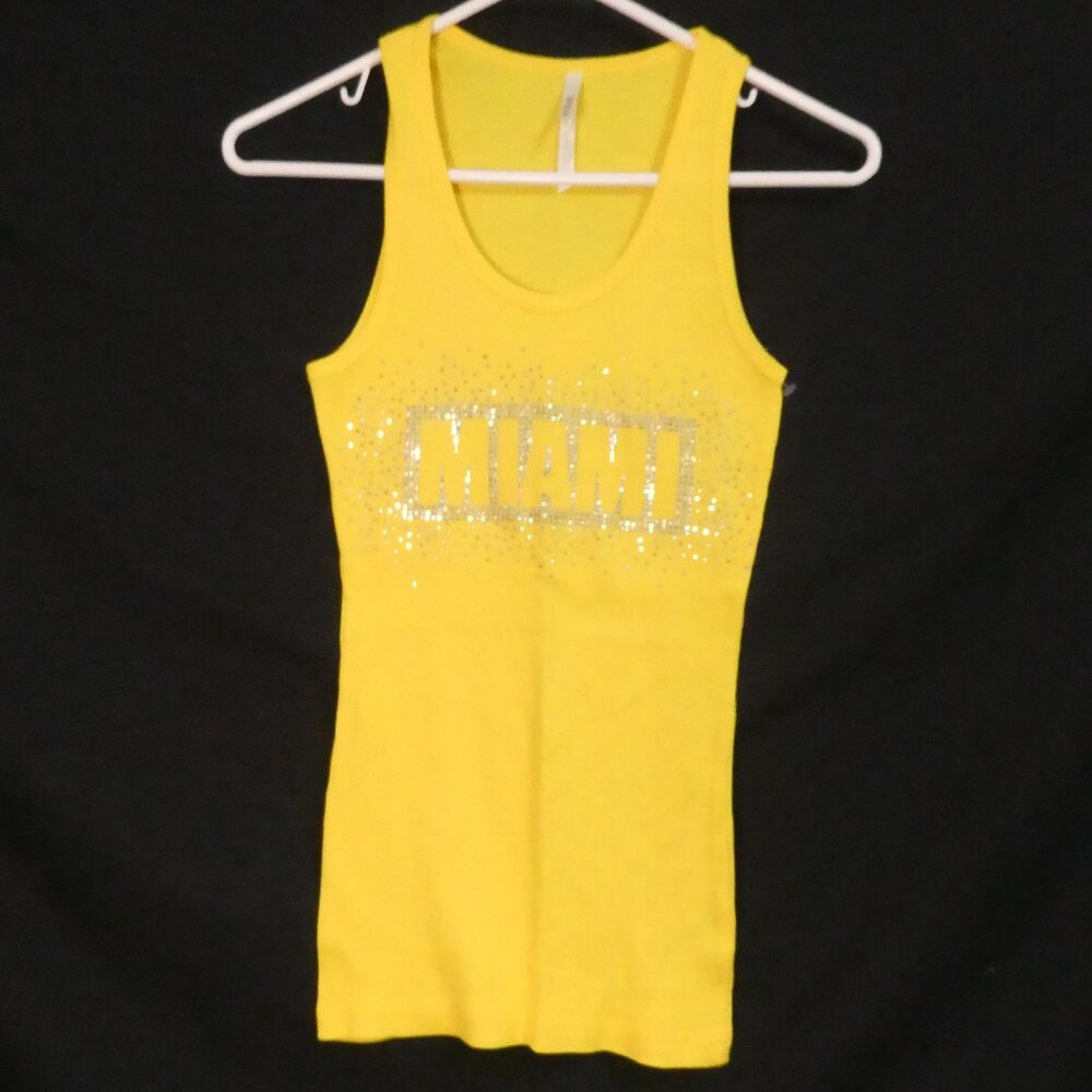 EXIST | small | Ribbed Yellow MIAMI tank Top | NWOT